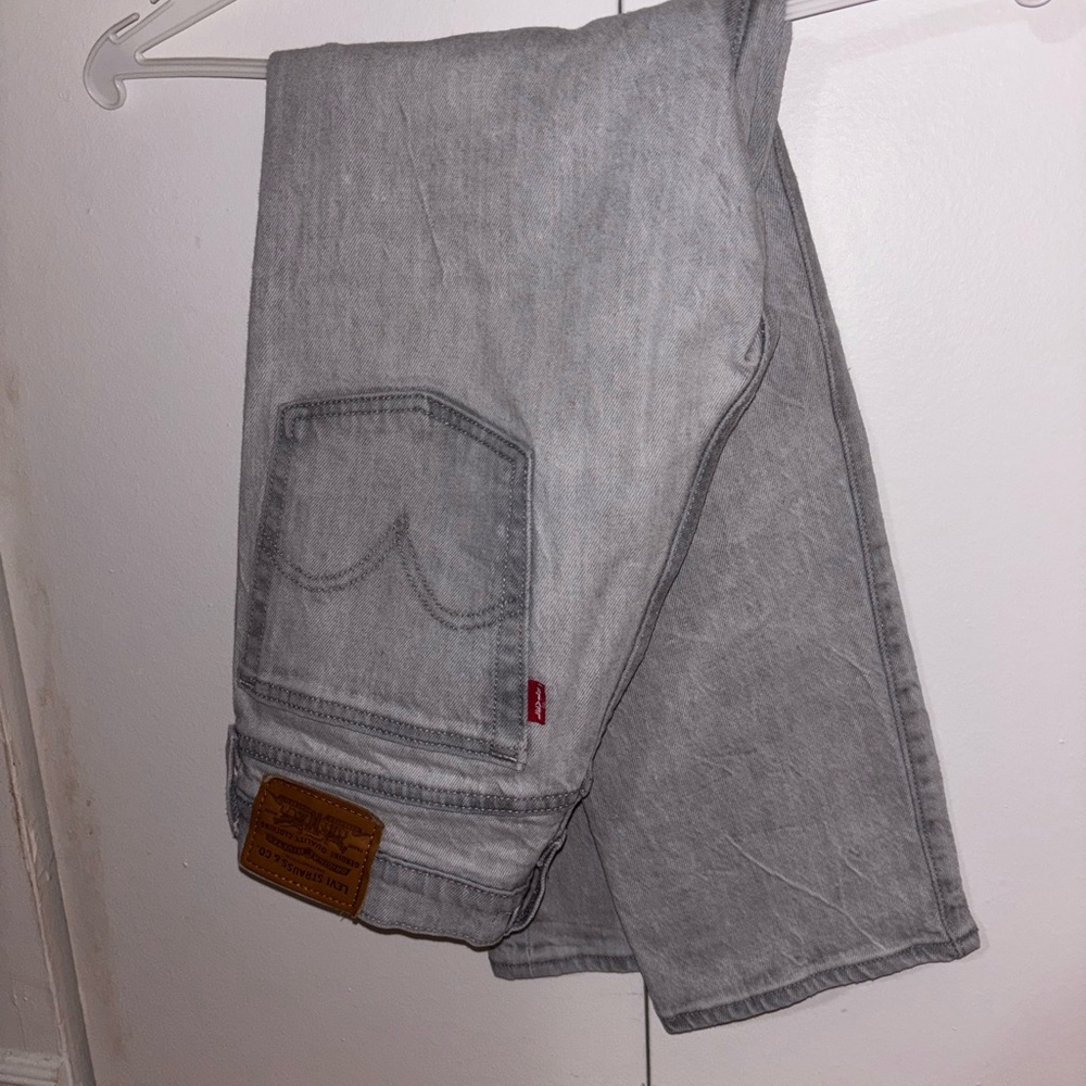 Levi's Light Gray Straight Jeans